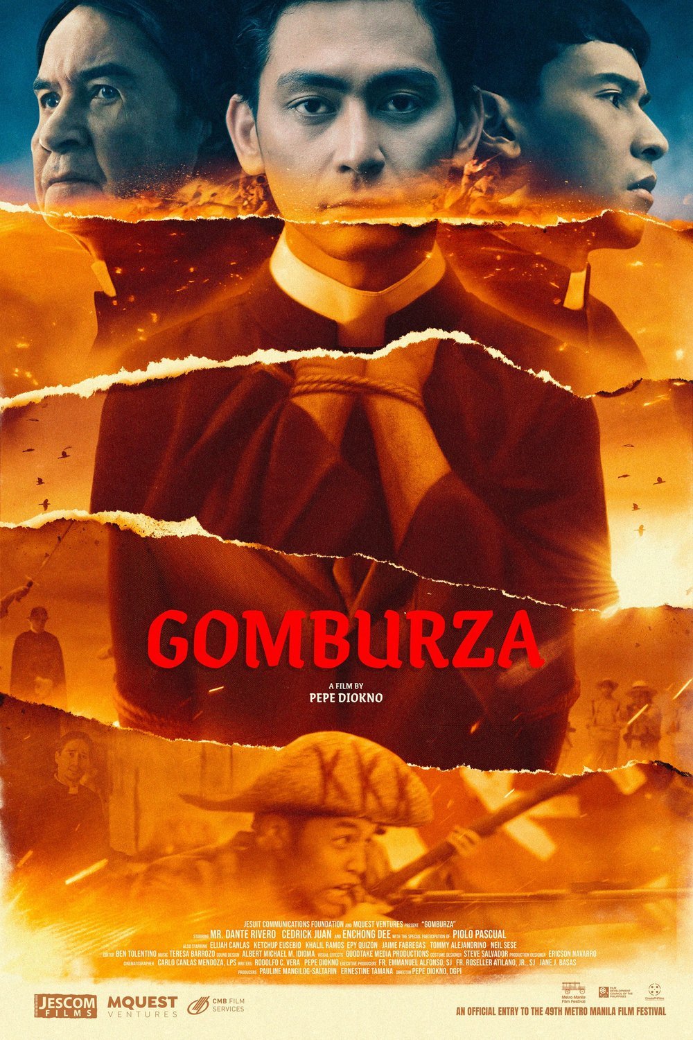 Tagalog poster of the movie GomBurZa