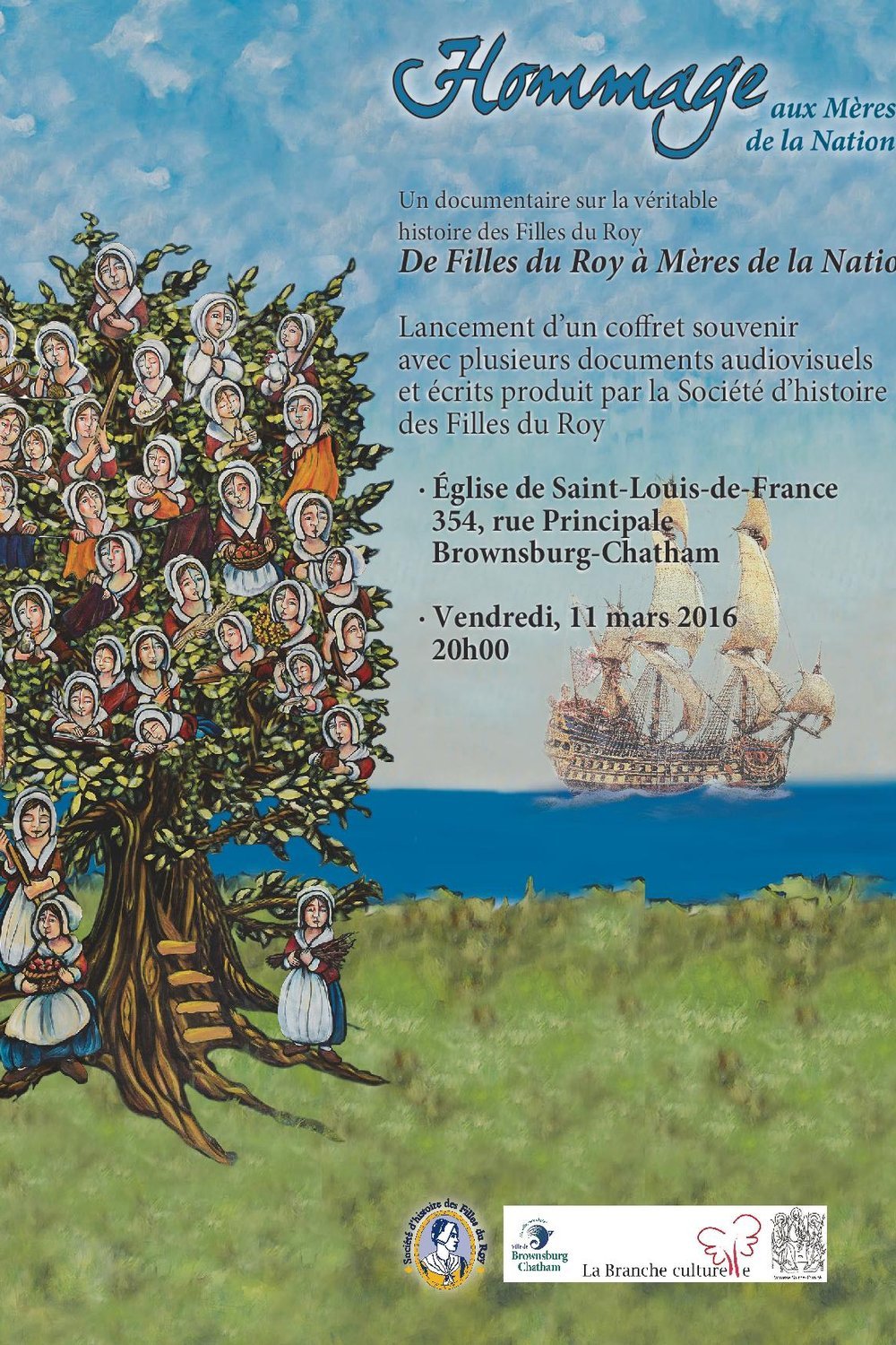 L'affiche du film De Filles du Roy à Mères de la Nation