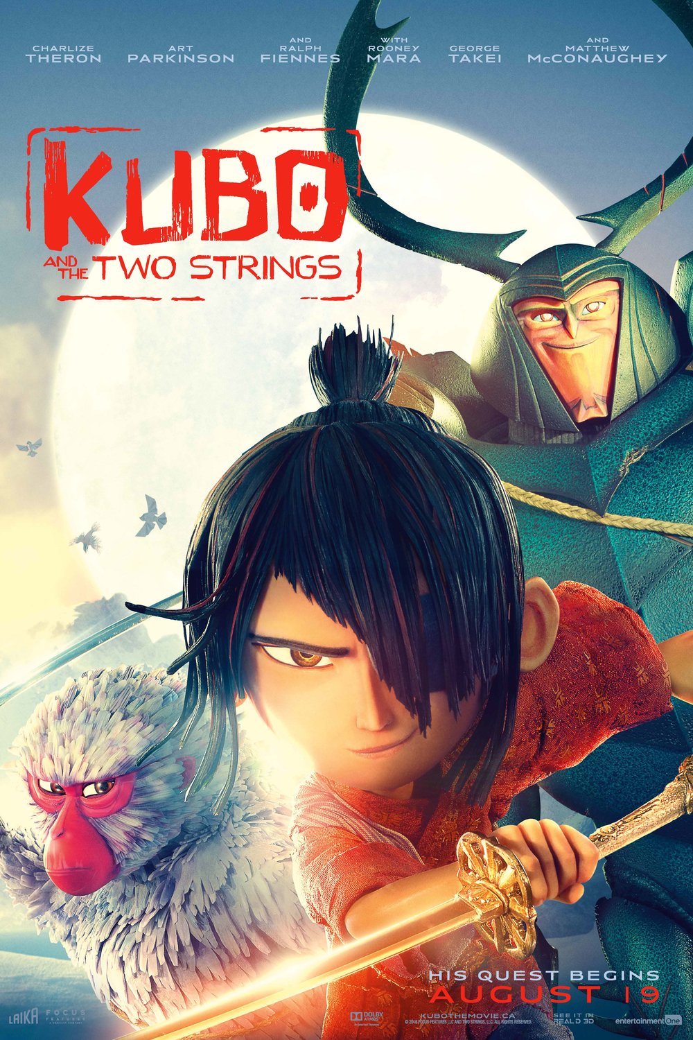 L'affiche du film Kubo and the Two Strings