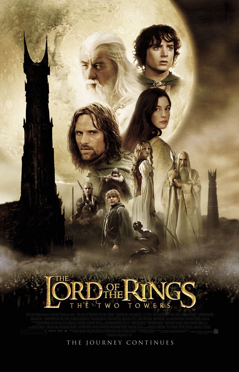 L'affiche du film Le Seigneur des Anneaux: Les deux tours