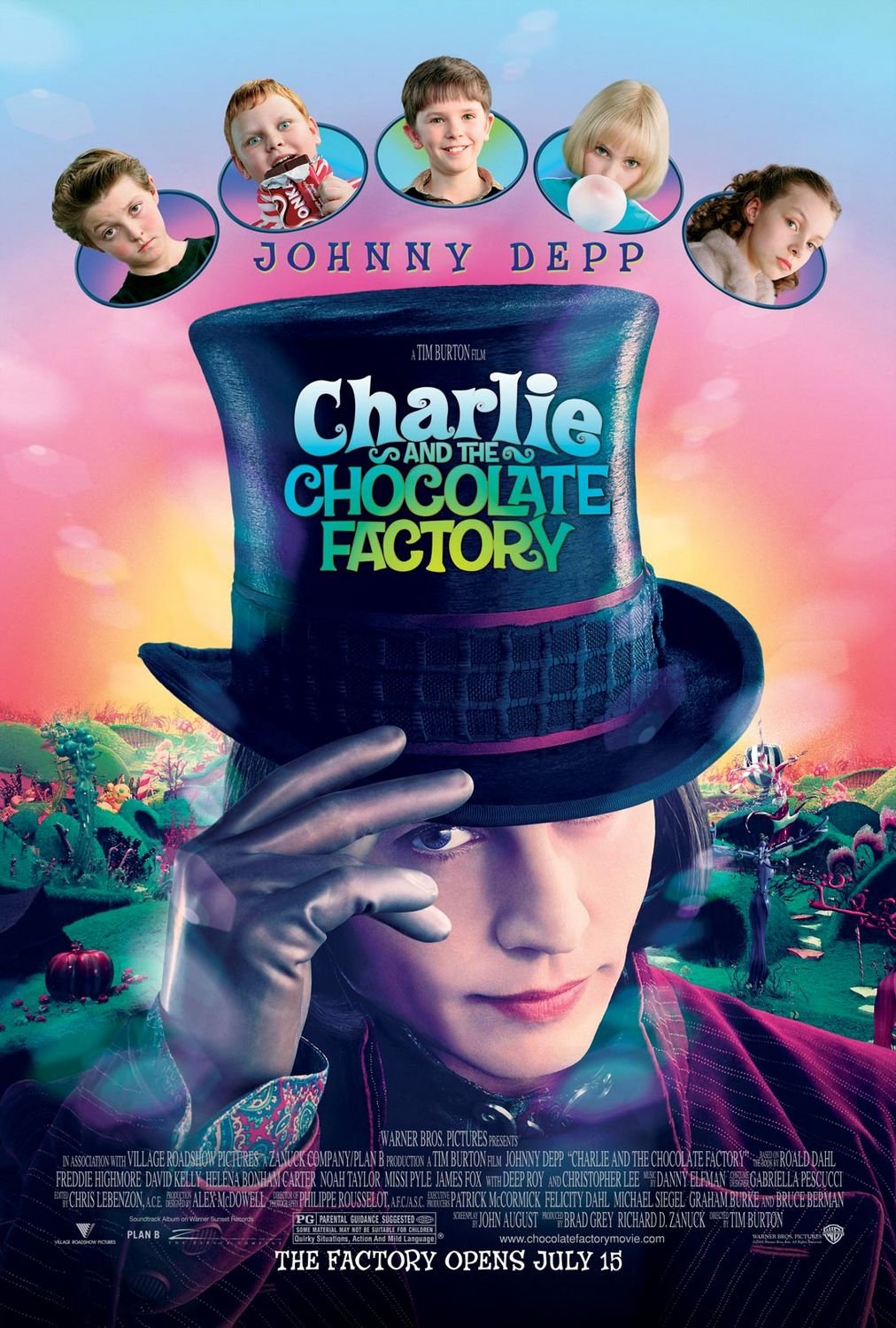 L'affiche du film Charlie and the Chocolate Factory