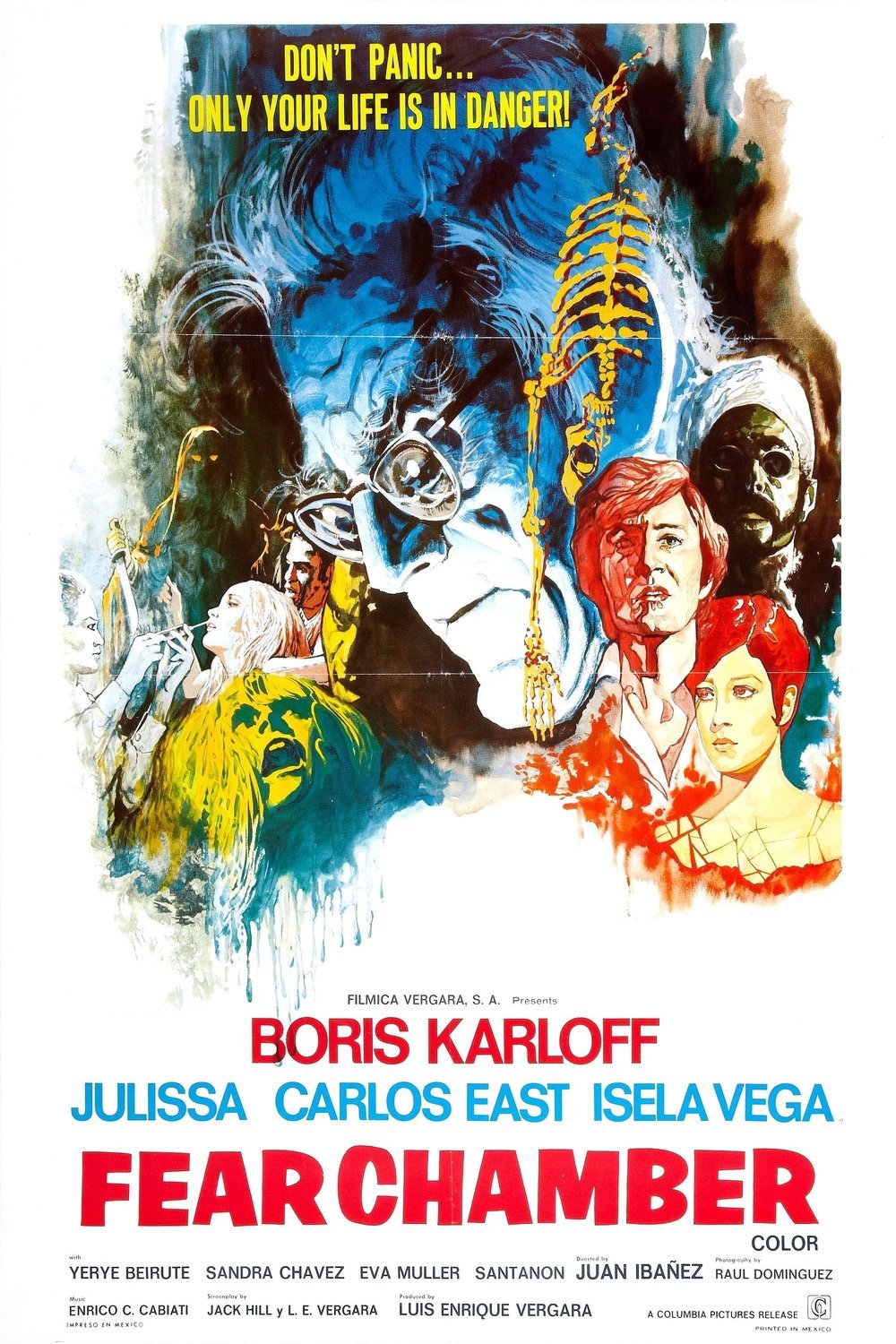 L'affiche originale du film Fear Chamber en espagnol