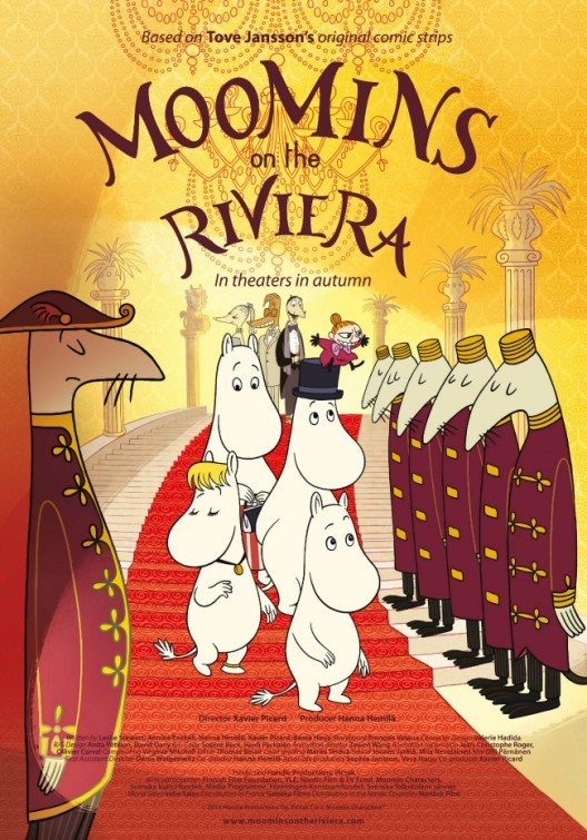 L'affiche du film Les Moomins sur la Riviera