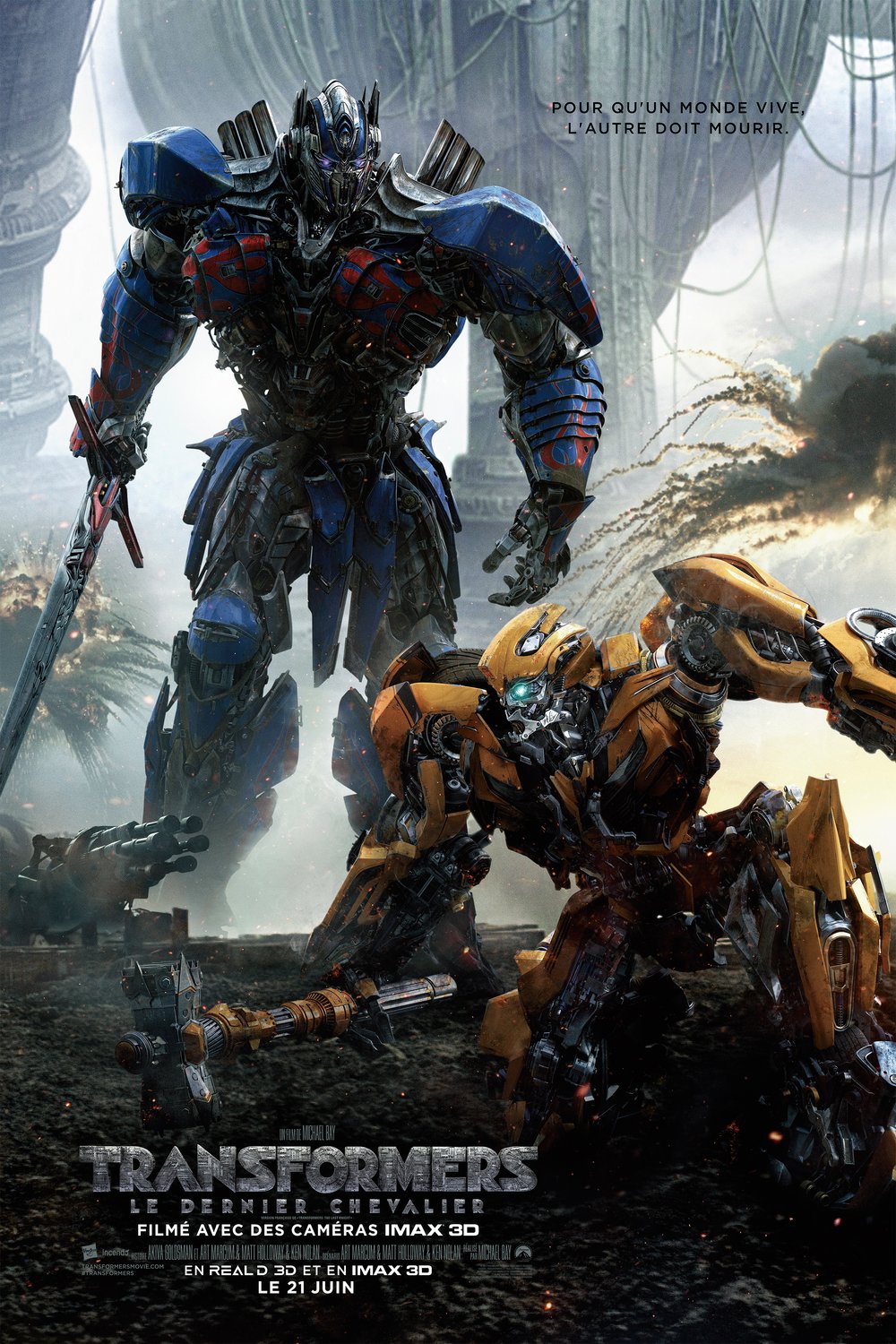 L'affiche du film Transformers: Le dernier chevalier