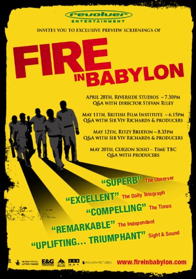 L'affiche du film Fire in Babylon