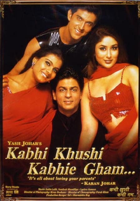 Hindi poster of the movie Kabhi Khushi Kabhie Gham...