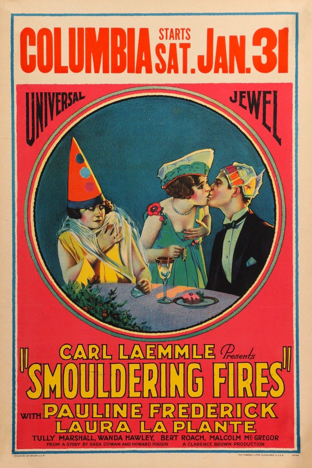 L'affiche du film Smouldering Fires