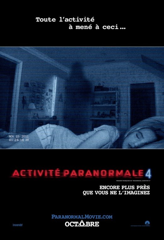 L'affiche du film Activité paranormale 4