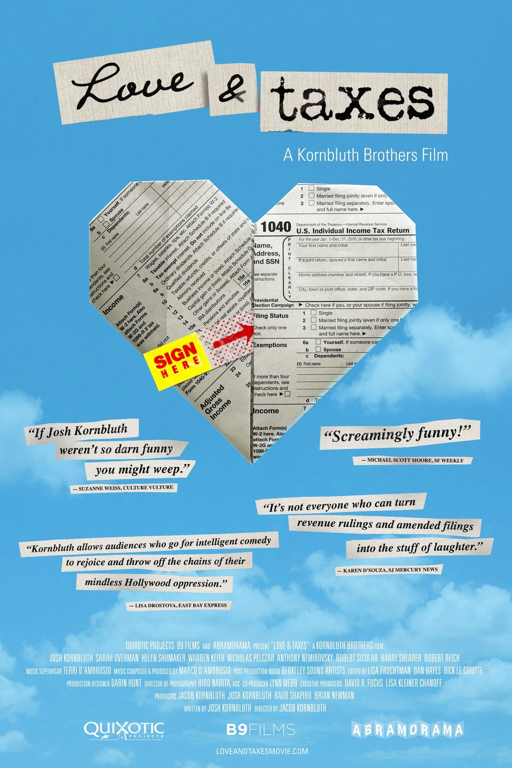 L'affiche du film Love & Taxes
