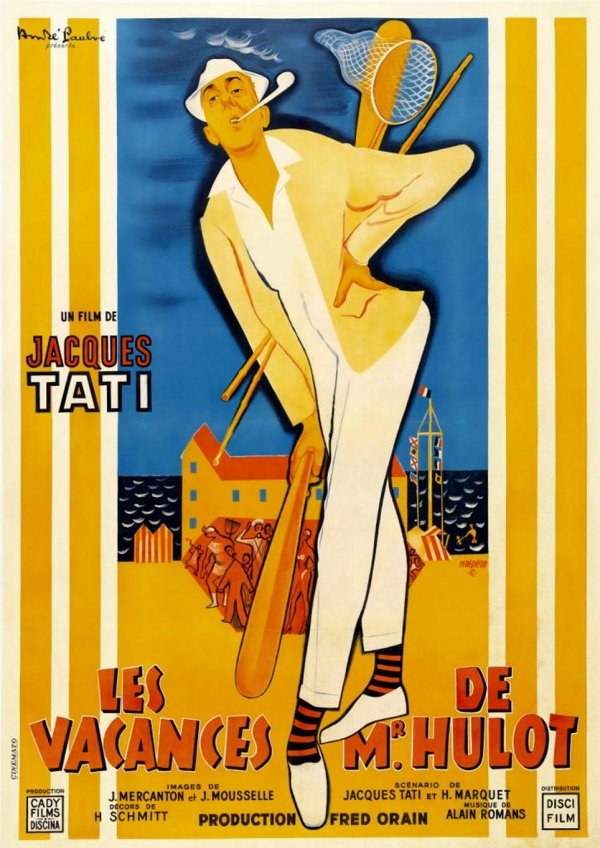 L'affiche du film Les vacances de M. Hulot