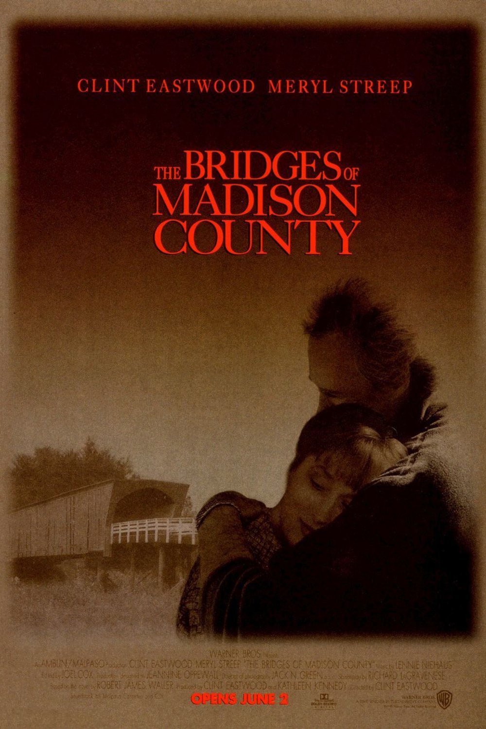 L'affiche du film The Bridges of Madison County