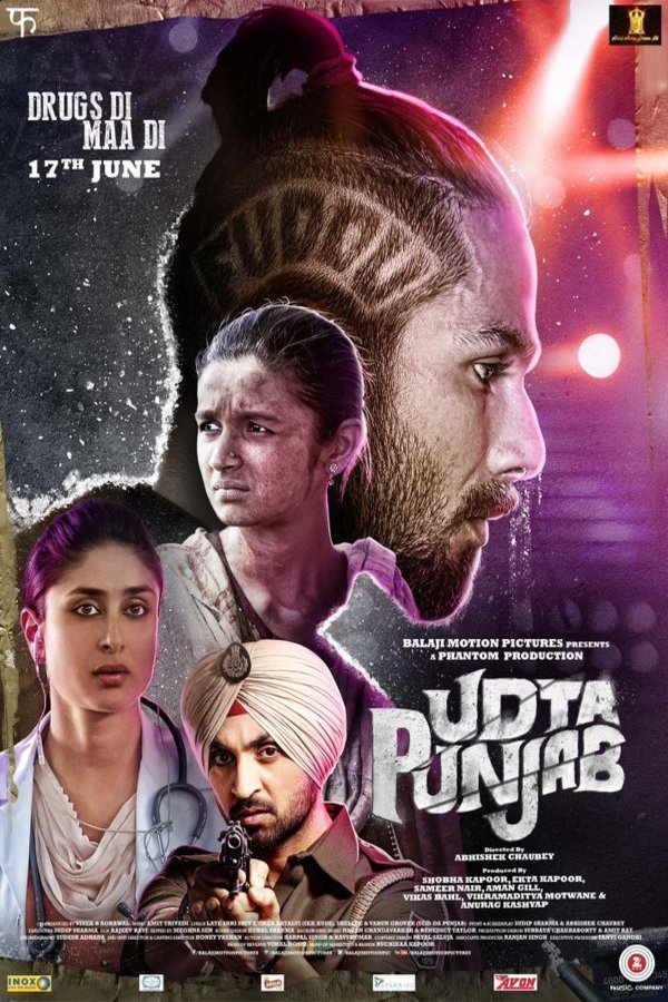 L'affiche originale du film Udta Punjab en Hindi