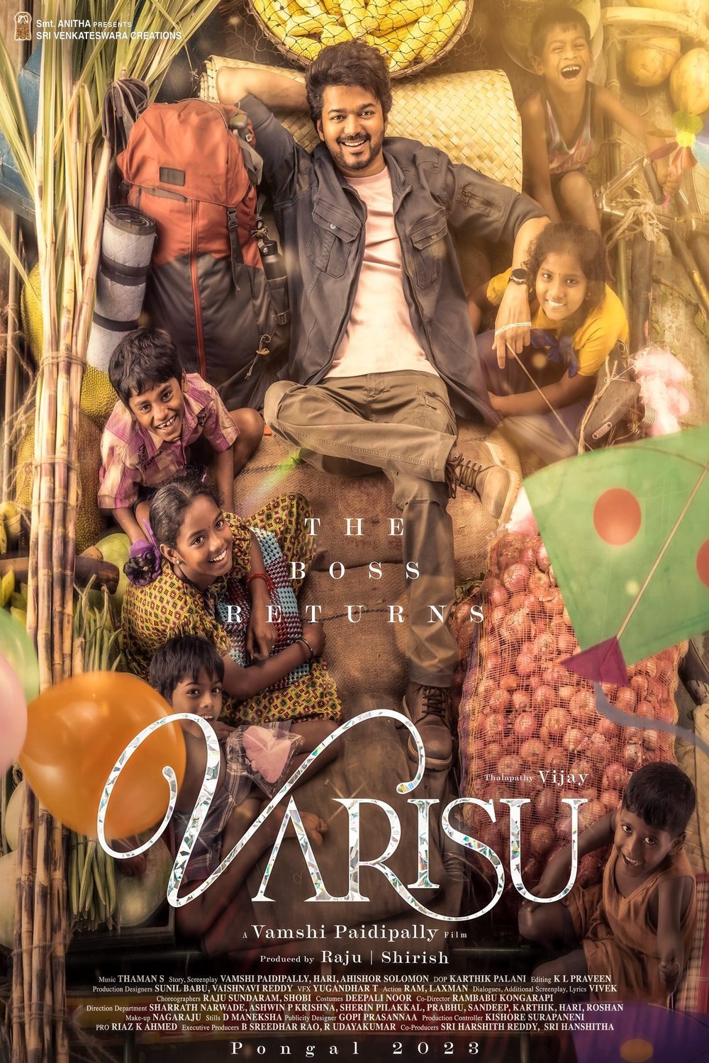 Tamil poster of the movie Varisu