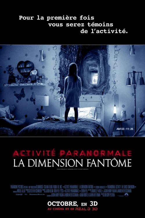 L'affiche du film Activité paranormale: La dimension fantôme