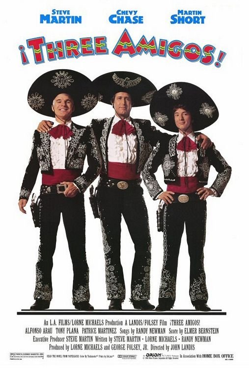 L'affiche du film Trois Amigos!