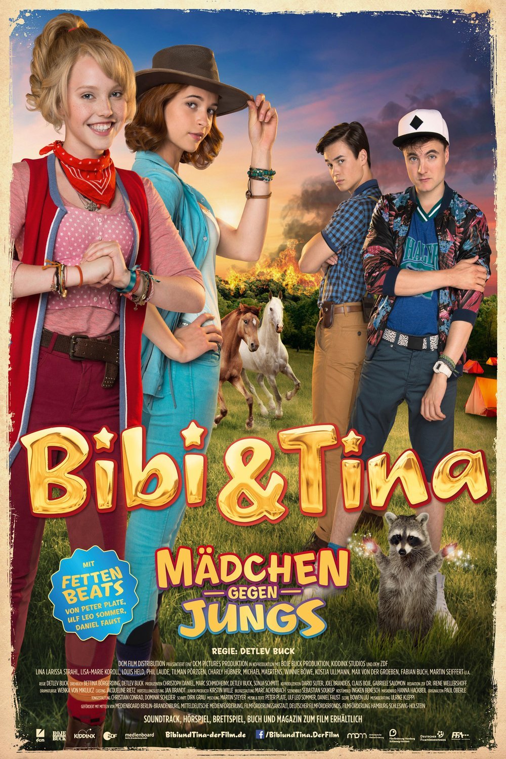 L'affiche originale du film Bibi & Tina: Girls Versus Boys en allemand