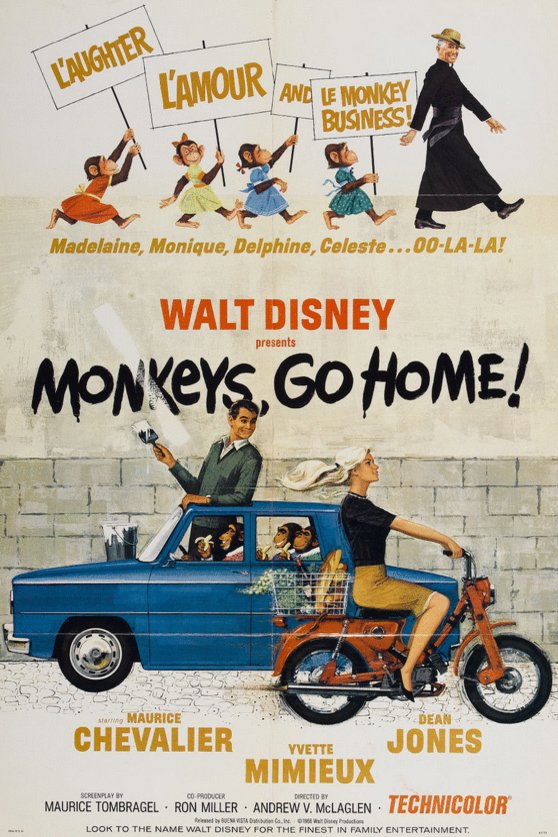 L'affiche du film Monkeys, Go Home!