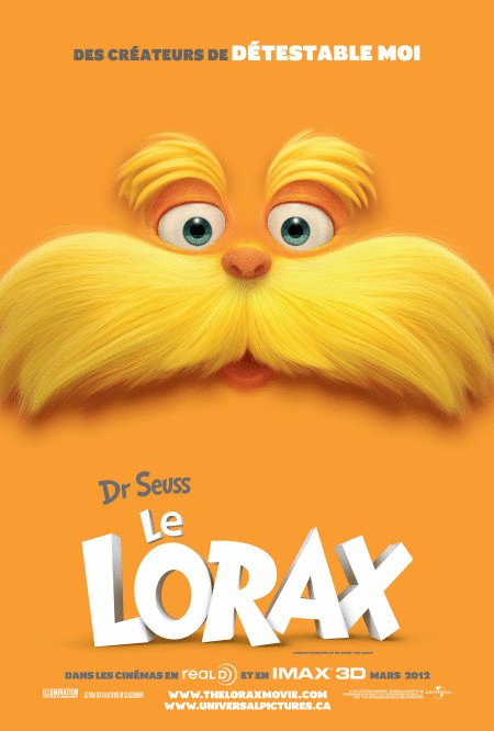 L'affiche du film Le Lorax v.f.