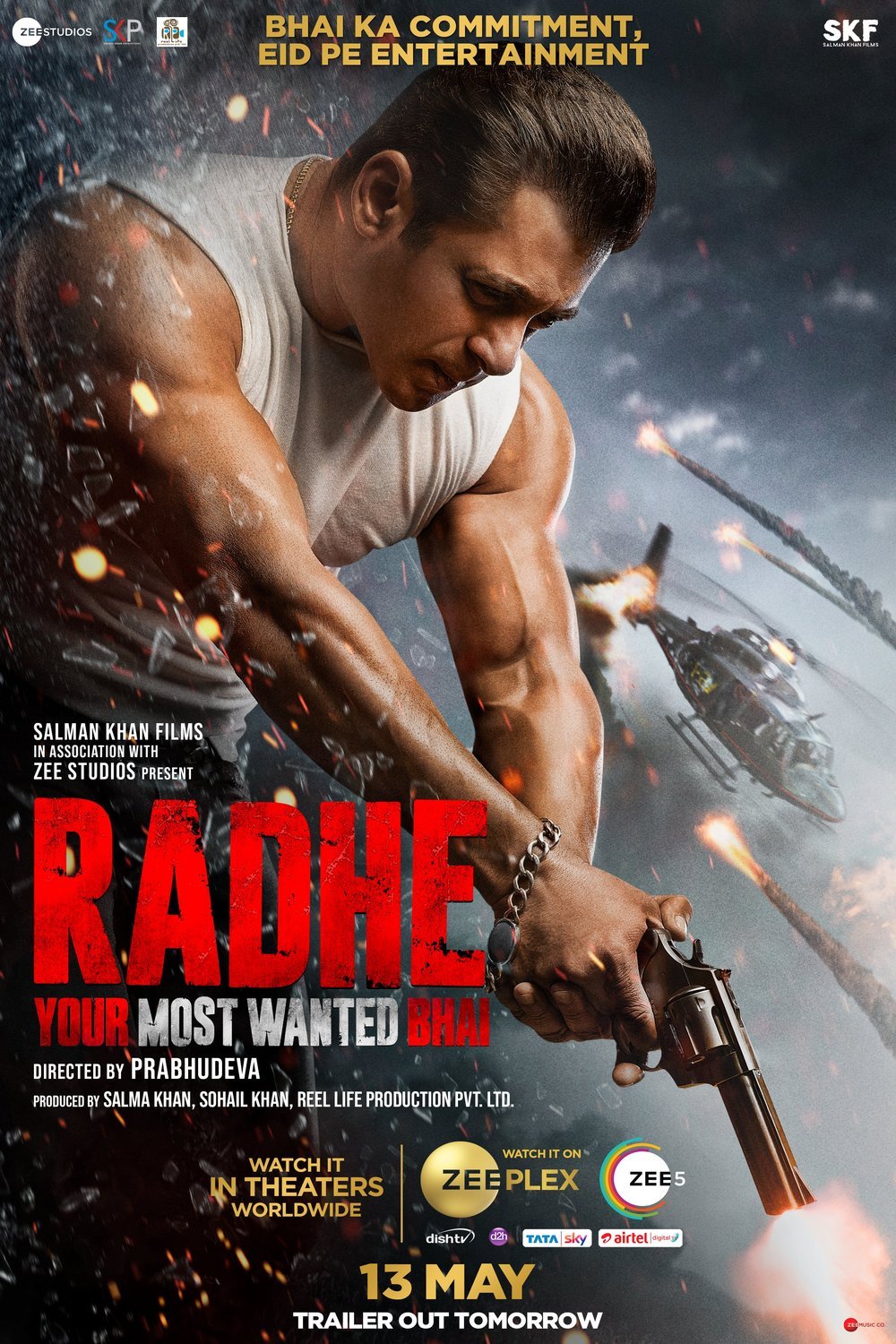 L'affiche originale du film Radhe en Hindi