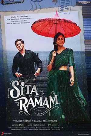 L'affiche originale du film Sita Ramam en Telugu