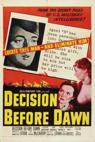 L'affiche du film Decision Before Dawn