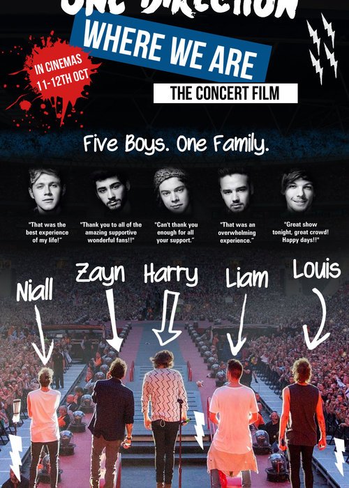 L'affiche du film One Direction: Where We Are - The Concert Film