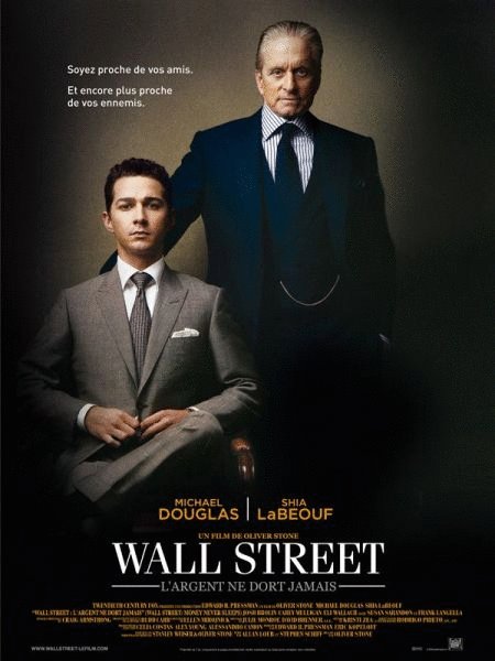 L'affiche du film Wall Street: l'argent ne dort jamais