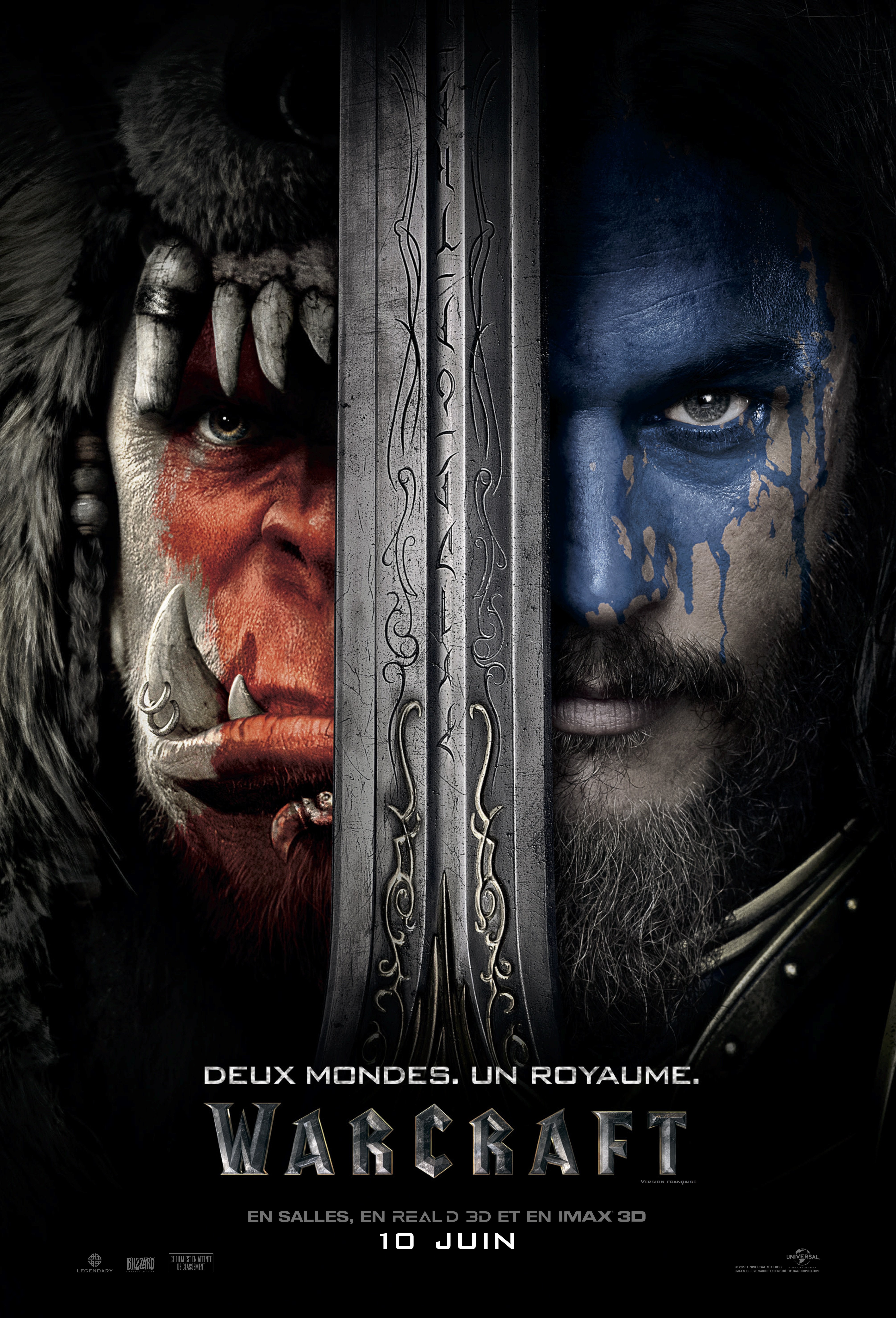 L'affiche du film Warcraft v.f.