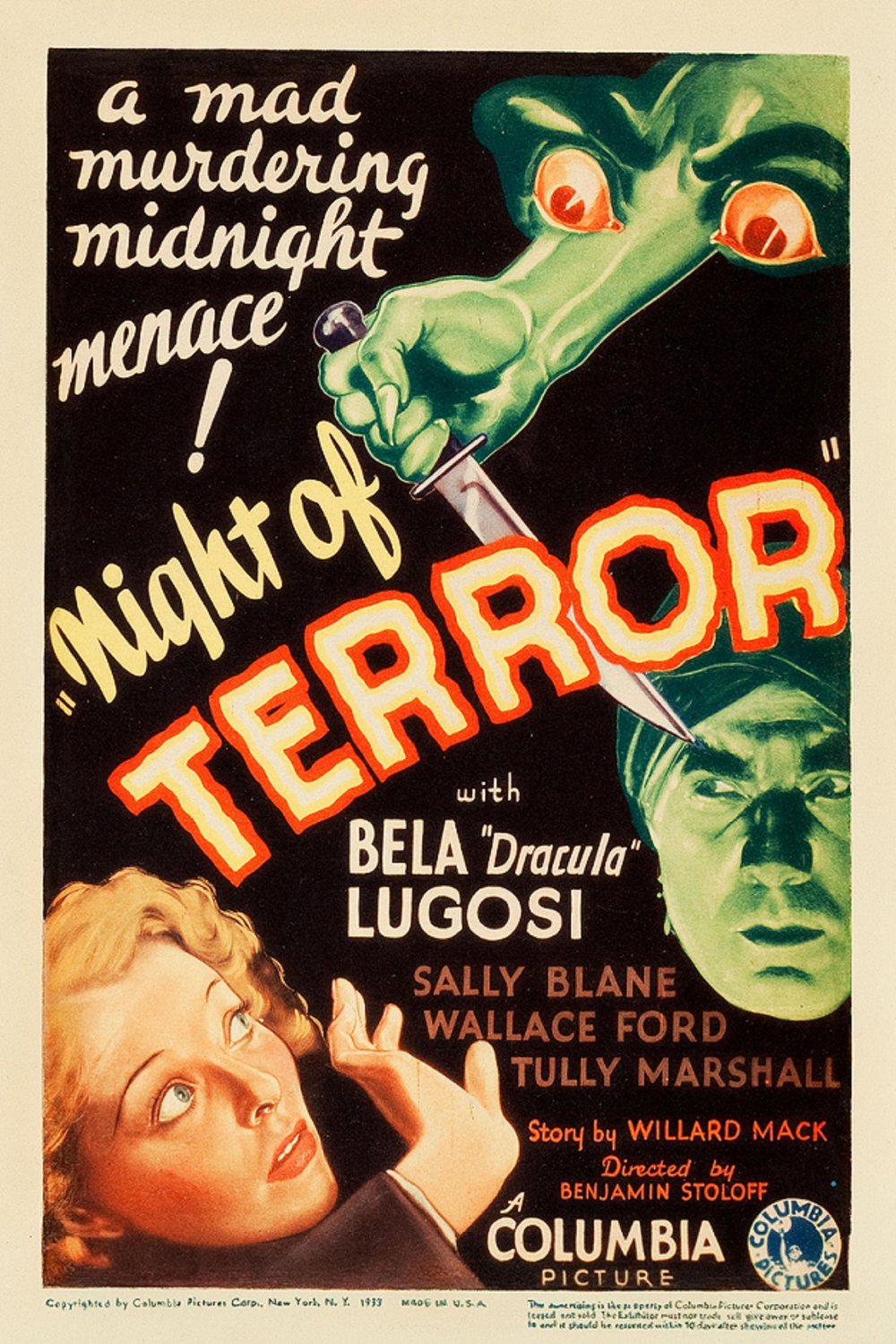 L'affiche du film Night of Terror