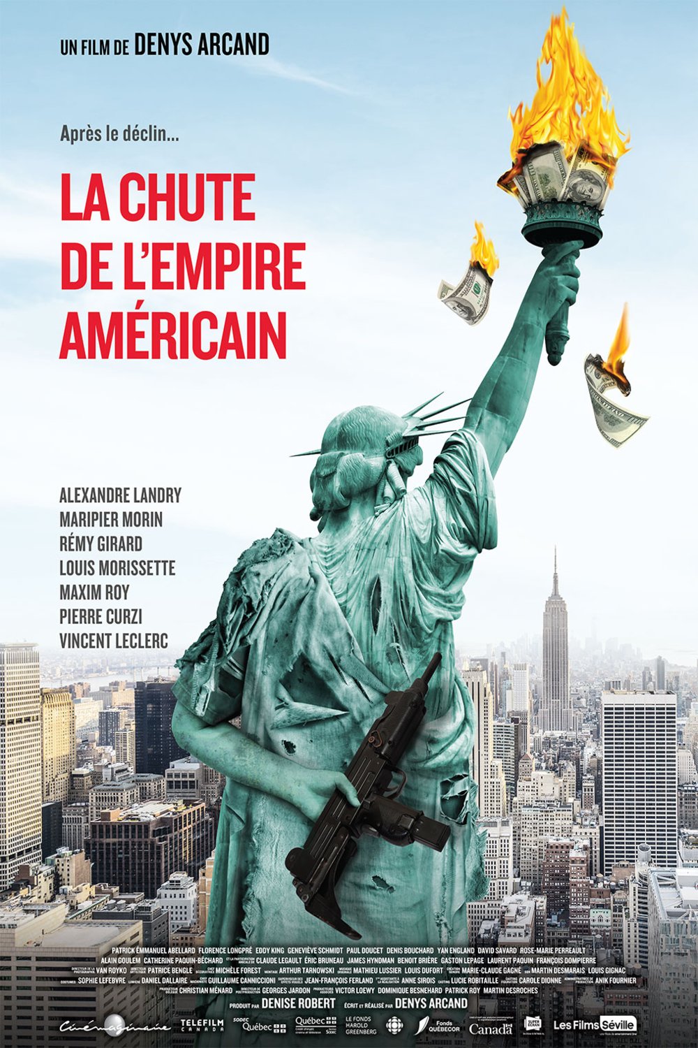 L'affiche du film La Chute de l'empire américain