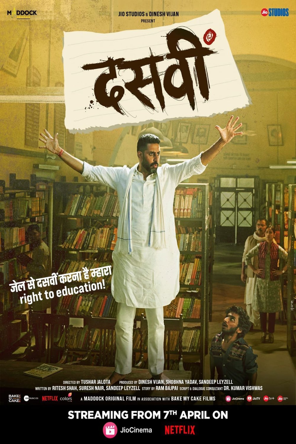 L'affiche originale du film Dasvi en Hindi