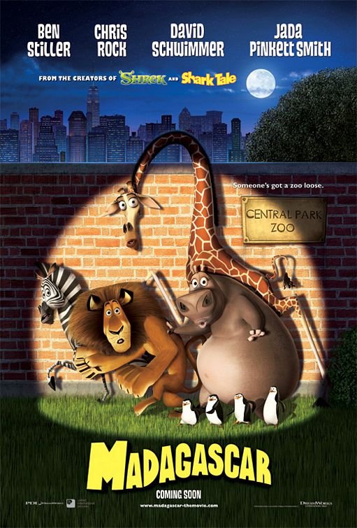 L'affiche du film Madagascar v.f.