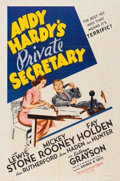 L'affiche du film Andy Hardy's Private Secretary
