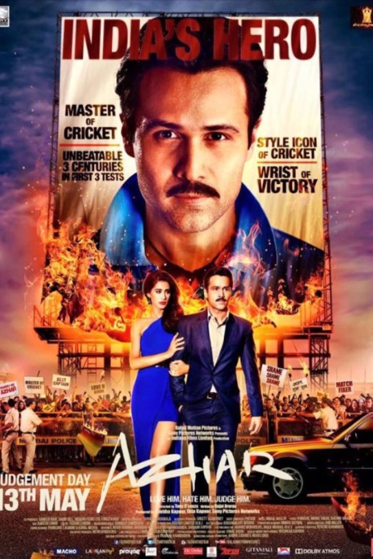 L'affiche originale du film Azhar en Hindi