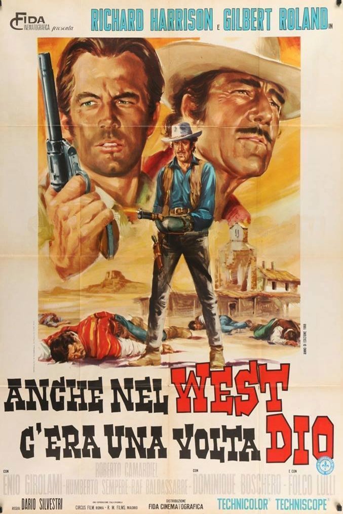 Italian poster of the movie Anche nel west c'era una volta Dio