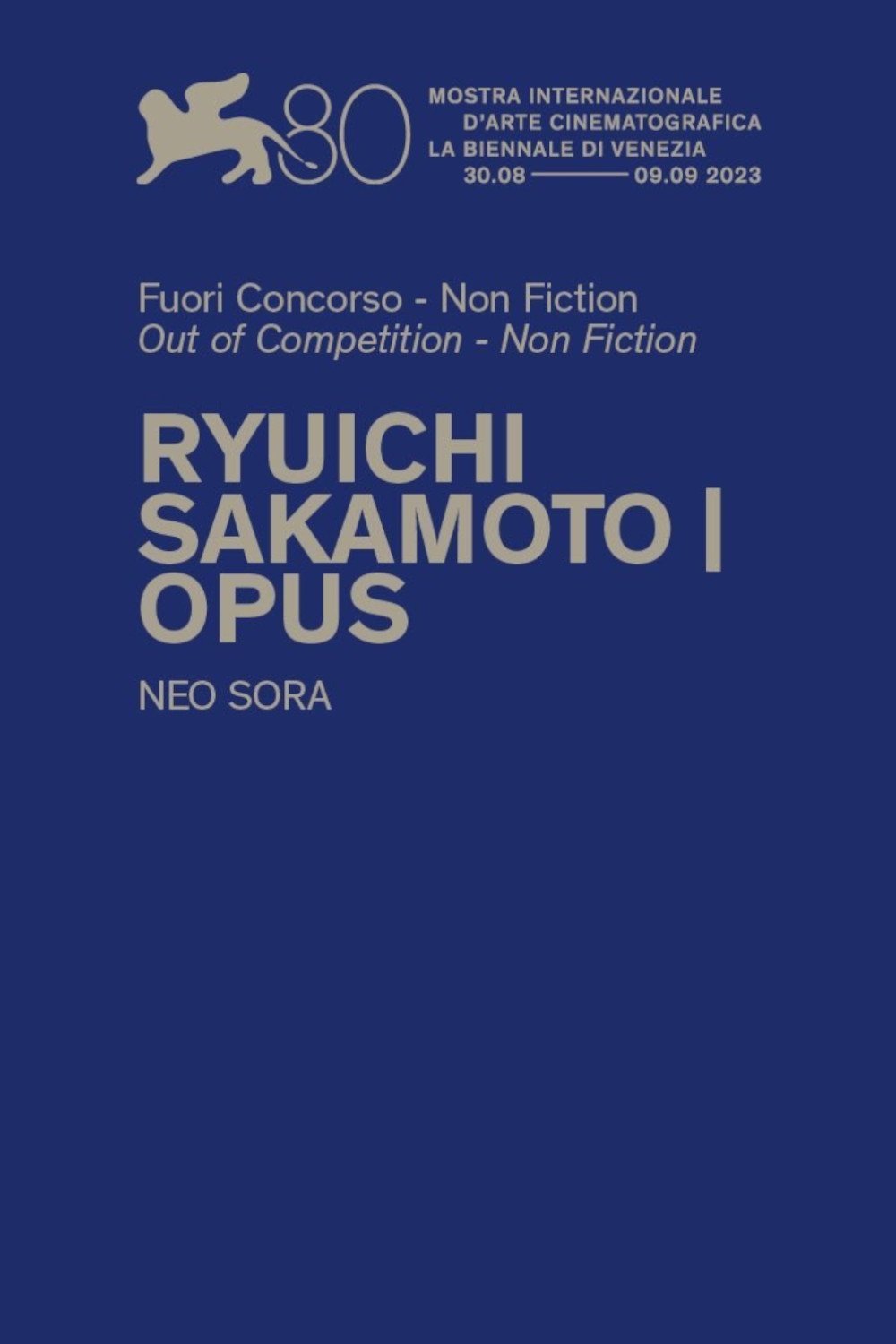 L'affiche originale du film Ryuichi Sakamoto: Opus en japonais