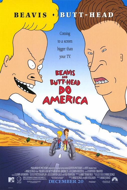 L'affiche du film Beavis and Butt-head Do America