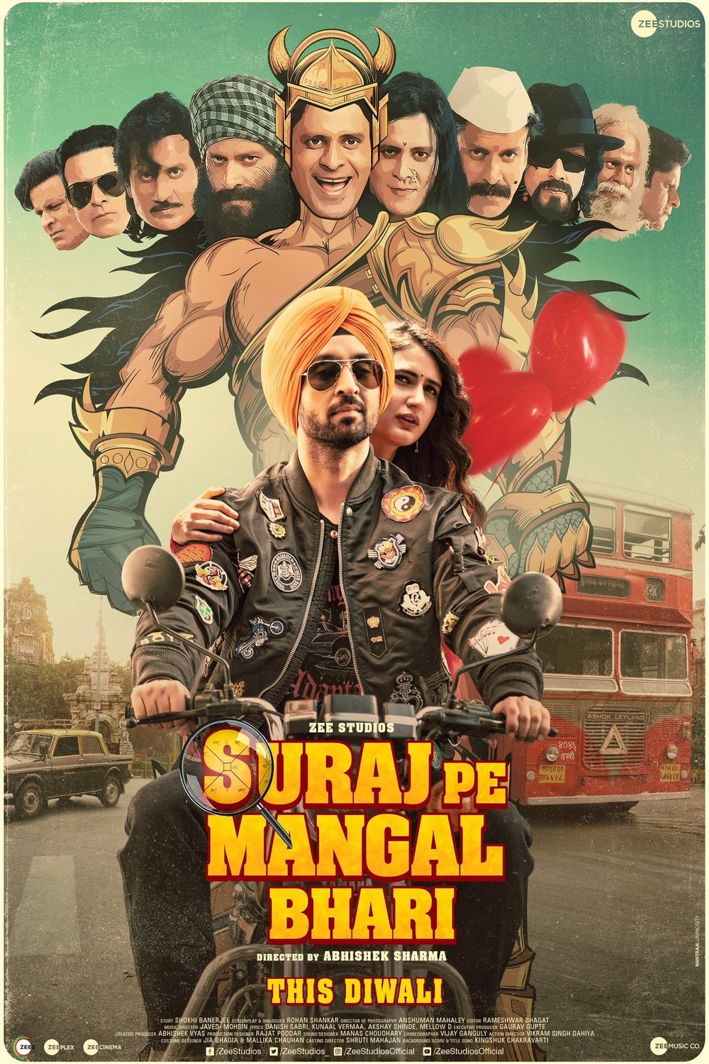 Hindi poster of the movie Suraj Pe Mangal Bhari