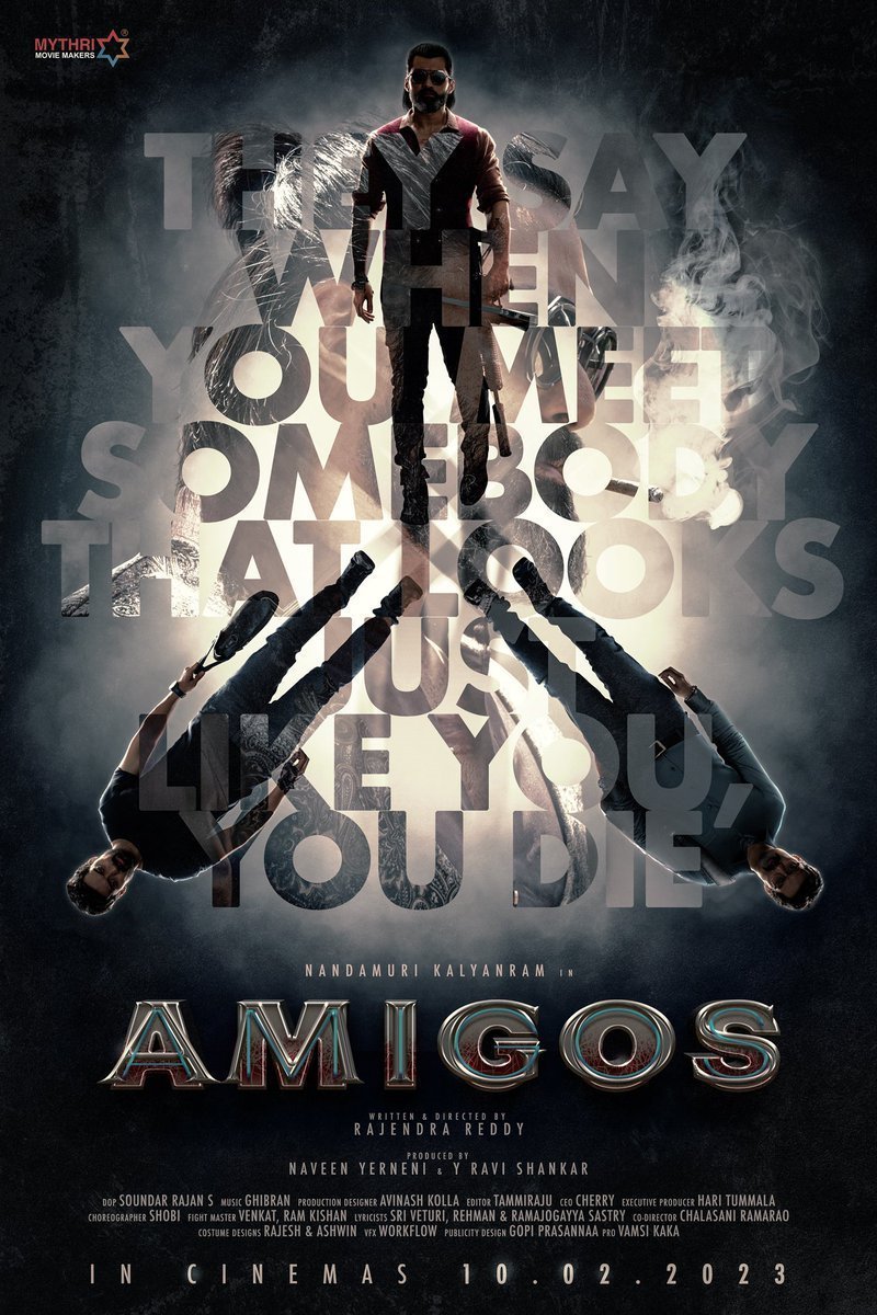 L'affiche originale du film Amigos en Telugu
