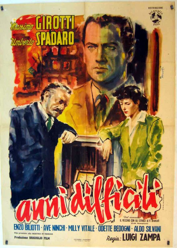 L'affiche originale du film Anni difficili en italien