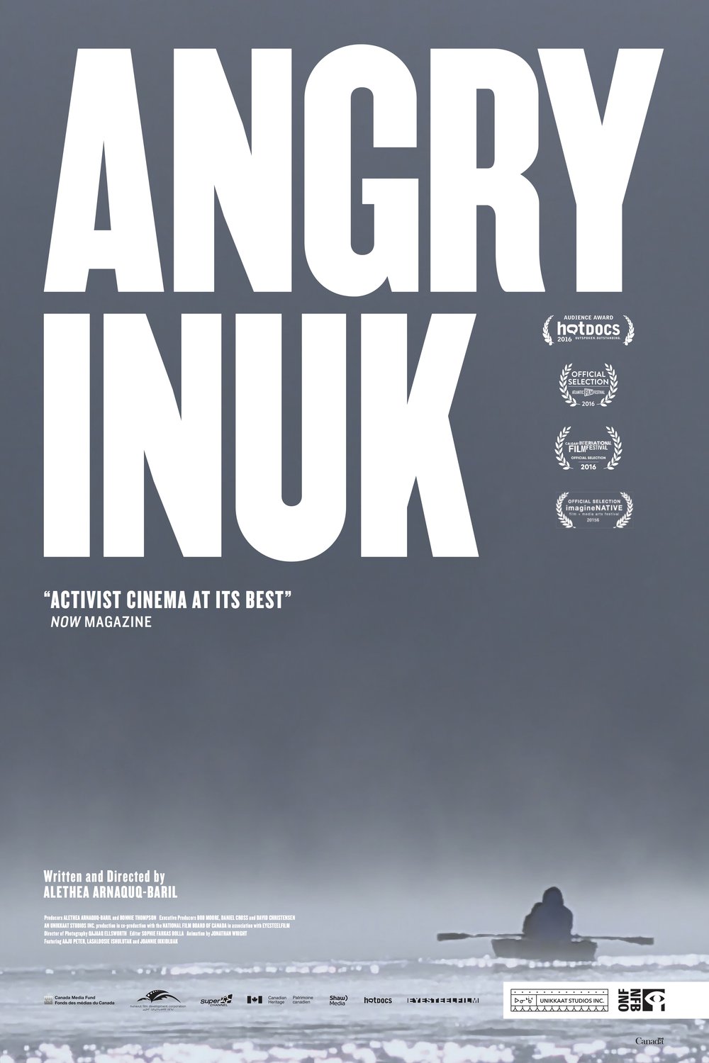 L'affiche originale du film Angry Inuk en Inuktitut