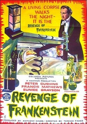 L'affiche du film Revenge of Frankenstein