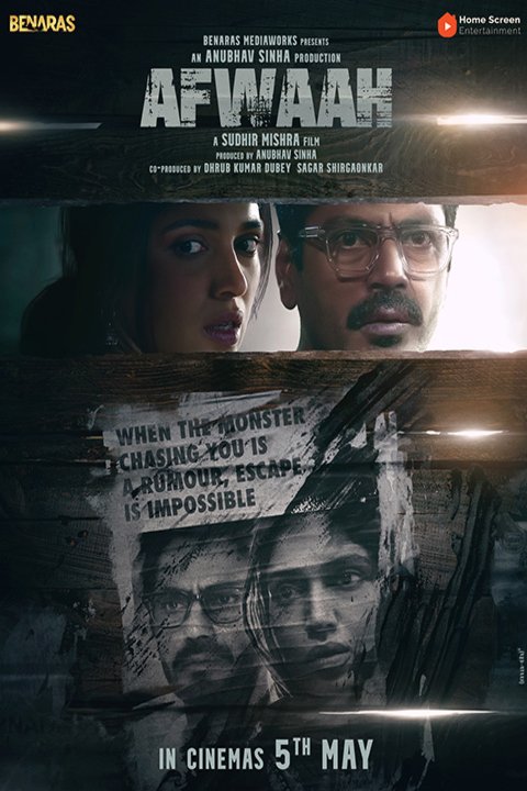 L'affiche originale du film Afwaah en Hindi