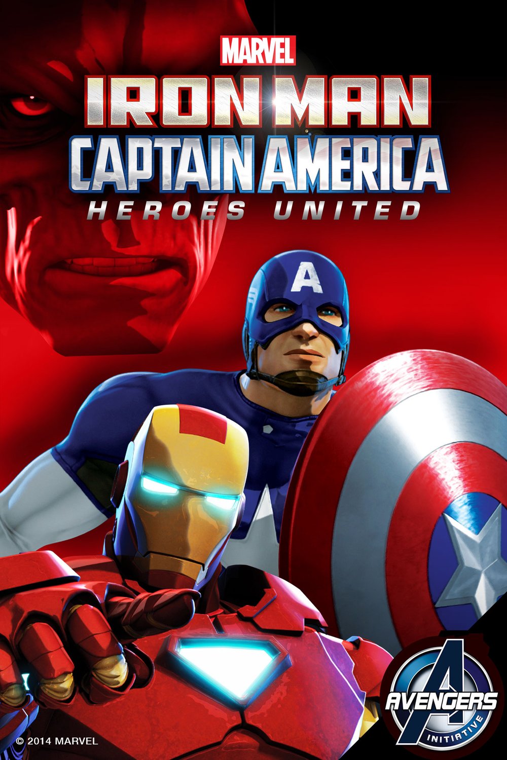 L'affiche du film Iron Man and Captain America: Heroes United
