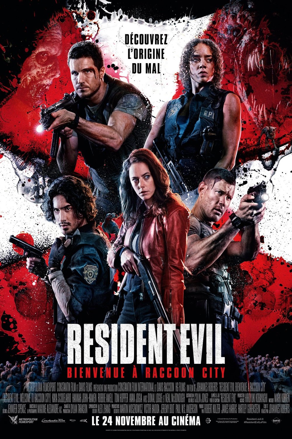 L'affiche du film Resident Evil: Bienvenue à Raccoon City