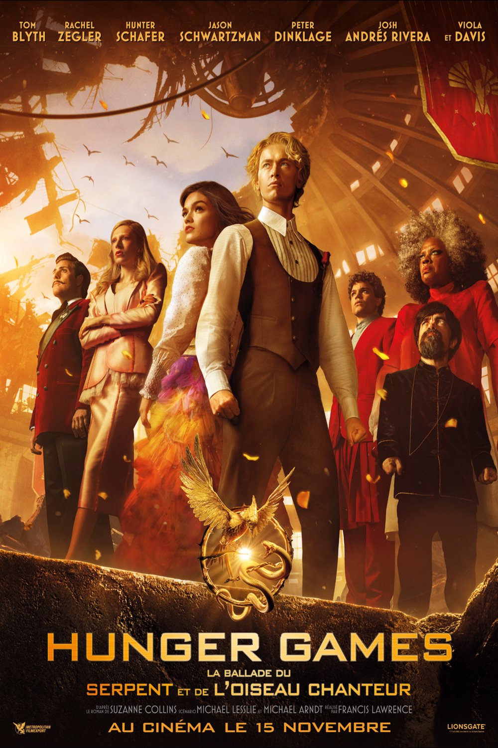 L'affiche du film The Hunger Games: la ballade du serpent et de l'oiseau chanteur