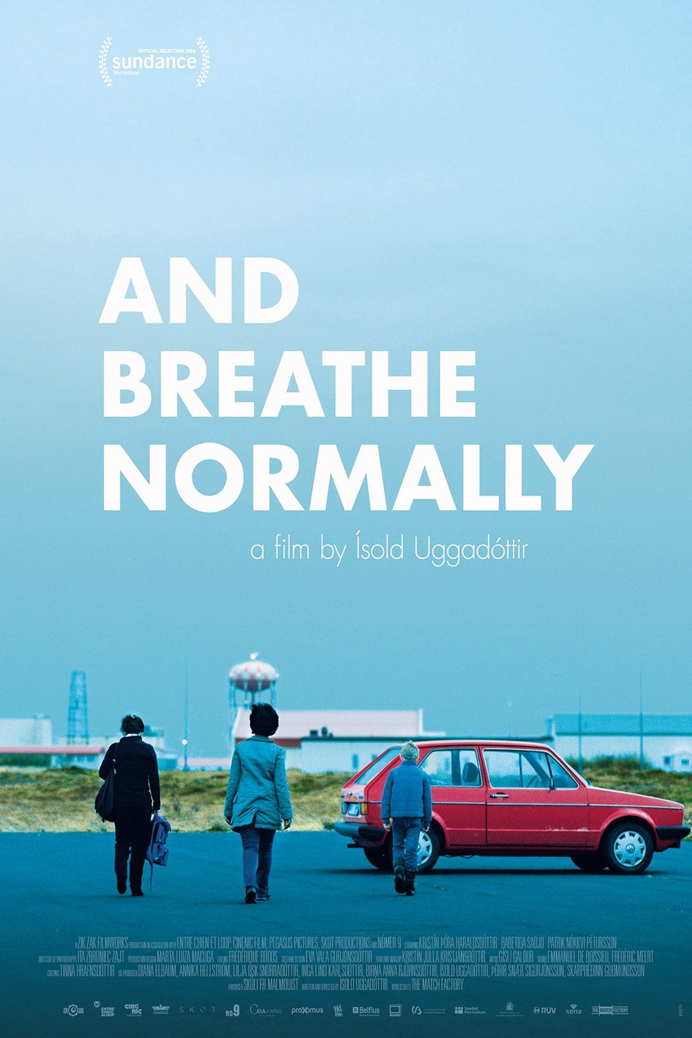 L'affiche originale du film And Breathe Normally en Islandais