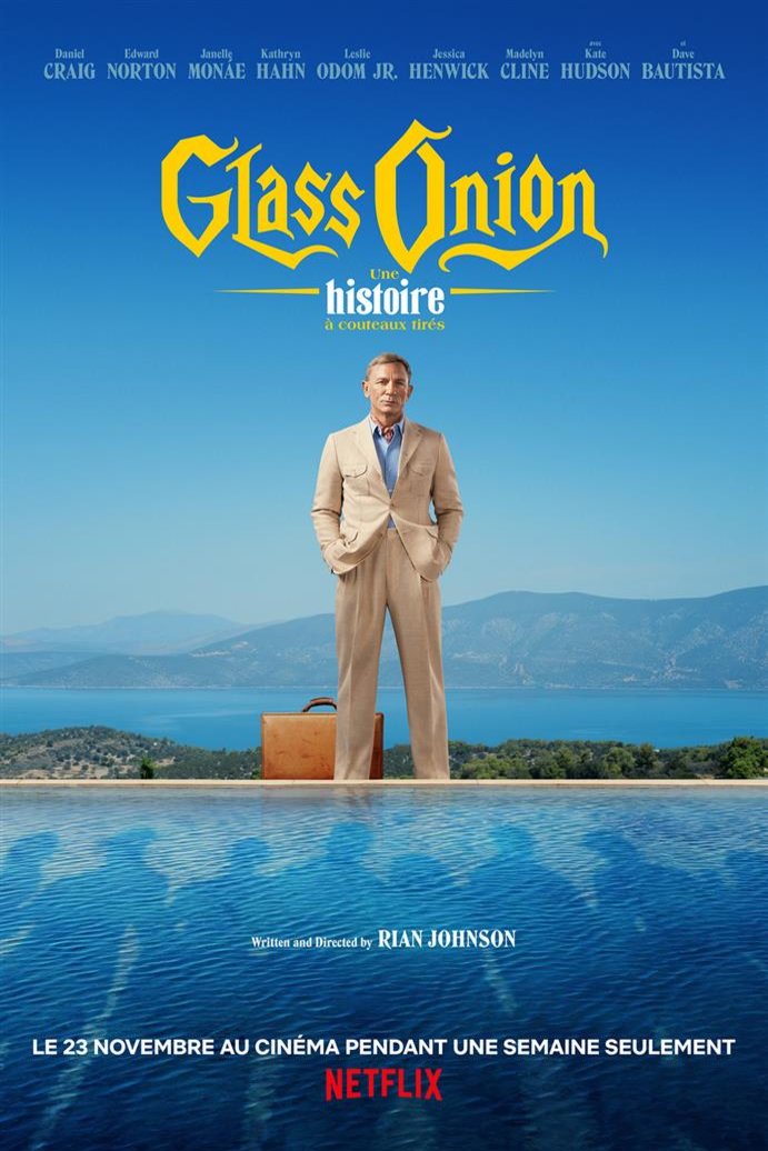 L'affiche du film Glass Onion: Une histoire à couteaux