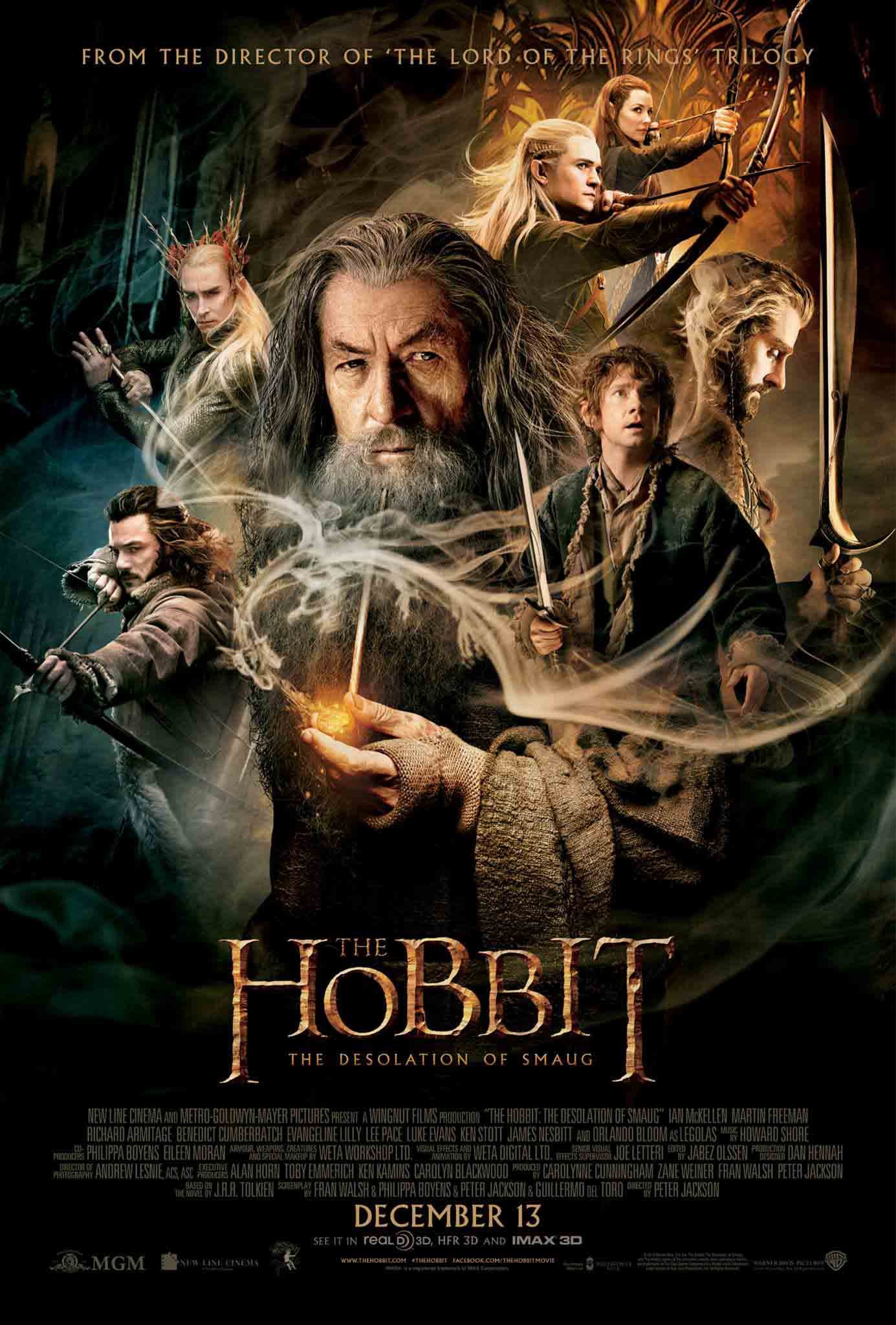 L'affiche du film The Hobbit: The Desolation of Smaug
