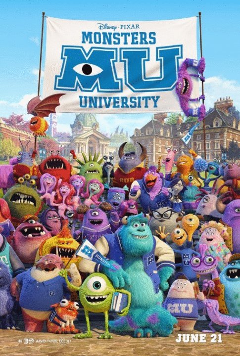L'affiche du film Monsters University